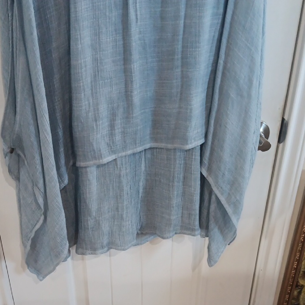 Source Unknown* Pale Blue Asymmetrical Women’s Dr… - image 9